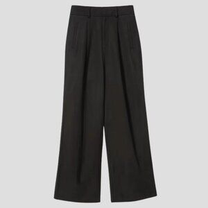 NWT - Everlane The Way-High Drape Pant in Black (Size: 8, 32" Inseam)